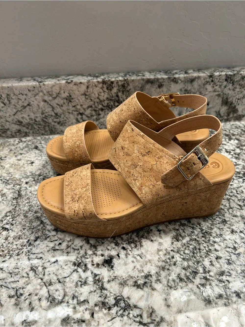 Corso Como Cork Platform Wedge Sandals Size 8 New
